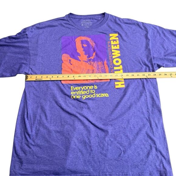 John Carpenter’s Halloween Everyone Is Entitled To One Good Scare Tee Purple 2XL - Picture 2 of 7